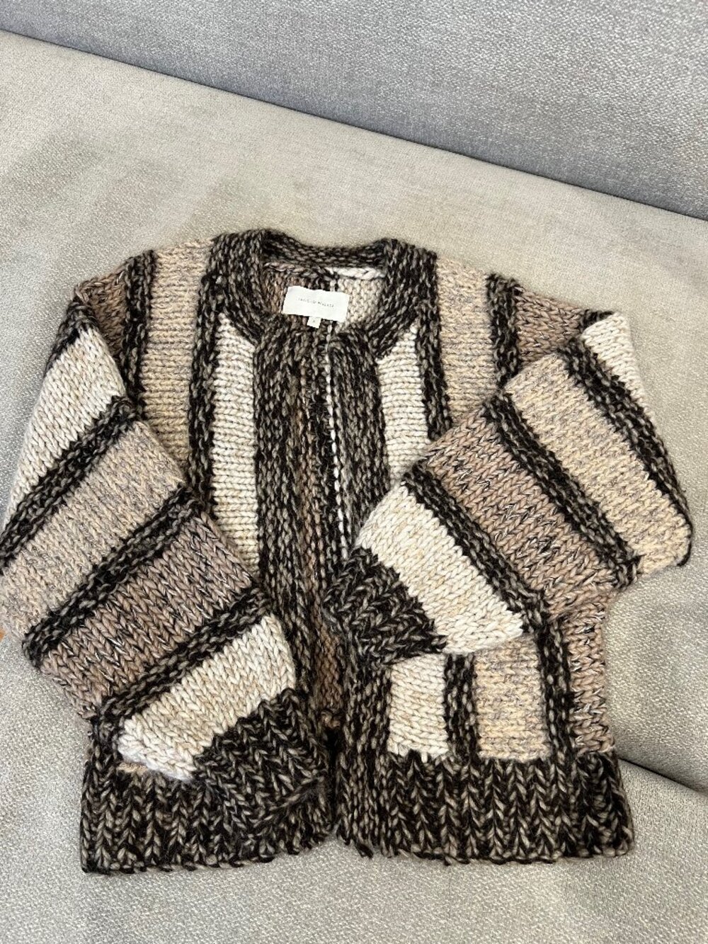 Brochu Walker Illia Handknit Cardigan in Sesame Combo